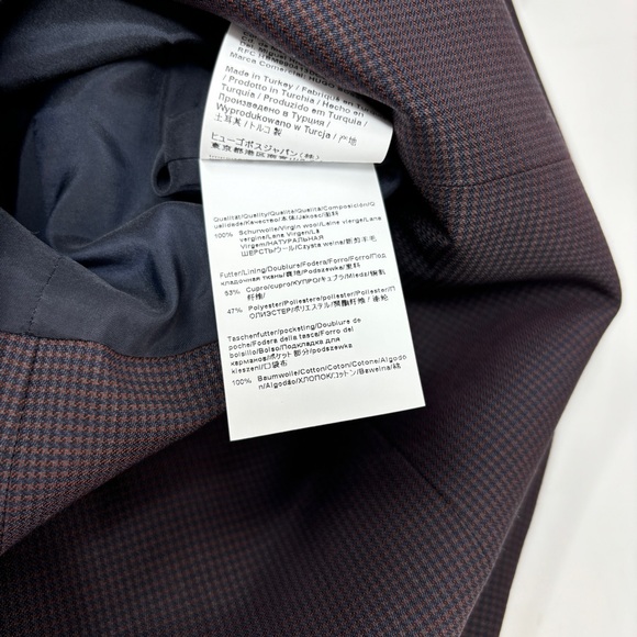 NWT HUGO BOSS Jadela 2 Virgin Wool Mini Houndstooth Blazer Business Jacket - 12 - Picture 9 of 9